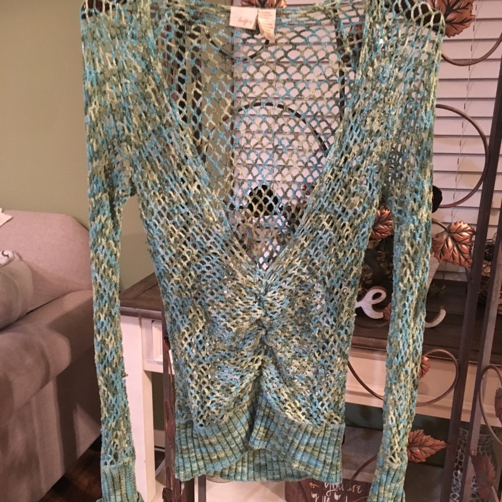 A crocheted top